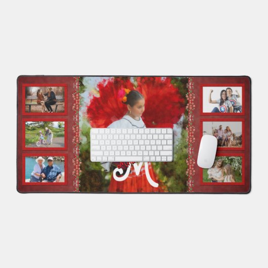 ファミリー&フレンズフィエスタフラワー2555 デスクマット (キーボード&マウス)