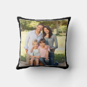 ファミリー フレンズ カスタム コラージュ ギャラリー マルチ フォト クッション (裏面)