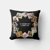 ファミリー フレンズ カスタム コラージュ ギャラリー マルチ フォト クッション (正面)