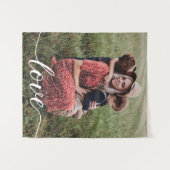 『ファミリー・ラブ・スクリプパーソナライズされたト』 タペストリー (正面(横))