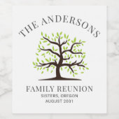 ファミリー リユニオン ジェネアロジー ツリー カスタム ワインラベル (シングルラベル)