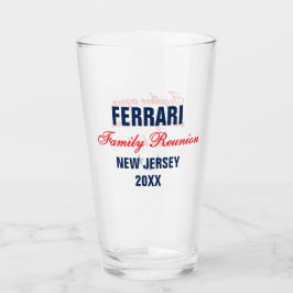 ファミリー・リユニオン 赤 ネイビーブルー オリジナル タンブラーグラス