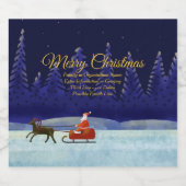 ファミリー/組織名 ブルー + サンタ ビールラベル (シングルラベル)