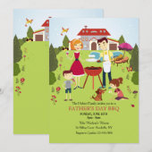 ファミリーBBQ招待状 招待状 (正面/裏面)