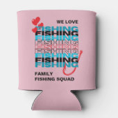 ファミリーLOVE魚釣りチームスクワッドピンク 缶クーラー (裏面)