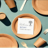 ファミリ人気があるツリーファミリ懇親会パーティー スタンダードカクテルナプキン