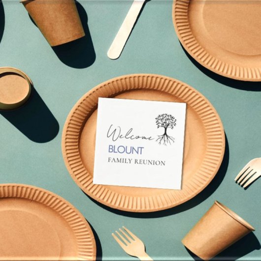 ファミリ人気があるツリーファミリ懇親会パーティー スタンダードカクテルナプキン