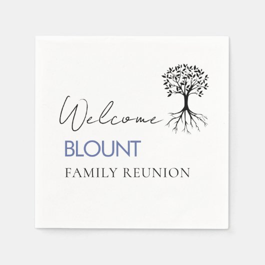 ファミリ人気があるツリーファミリ懇親会パーティー スタンダードカクテルナプキン (正面)