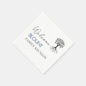 ファミリ人気があるツリーファミリ懇親会パーティー スタンダードカクテルナプキン (角)