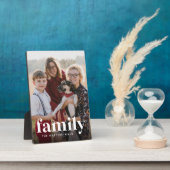 ファミリ写真と名前(縦) フォトプラーク (側面)