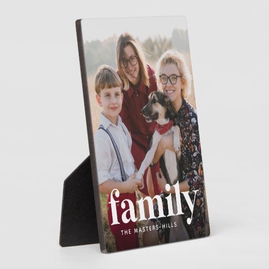 ファミリ写真と名前(縦) フォトプラーク (側面)