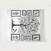 ファミリ写真ツリー01 タペストリー (正面(横))