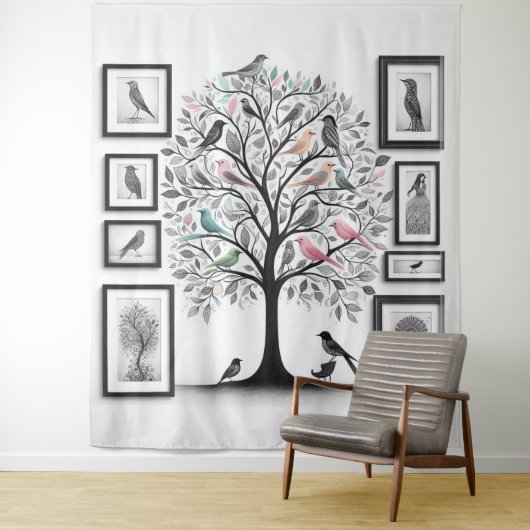 ファミリ写真ツリー01 タペストリー (インサイチュ)