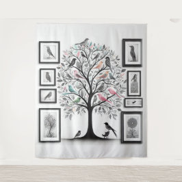 ファミリ写真ツリー01 タペストリー