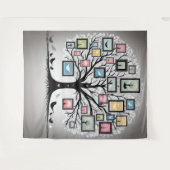 ファミリ写真ツリー02 タペストリー (正面(横))