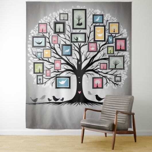 ファミリ写真ツリー02 タペストリー (インサイチュ)