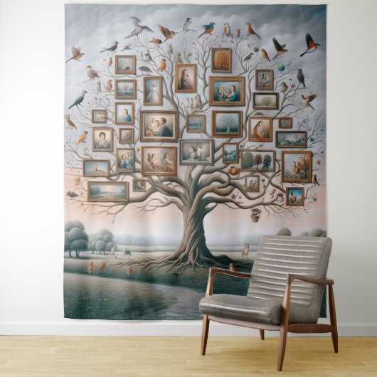 ファミリ写真ツリー03 タペストリー (インサイチュ)