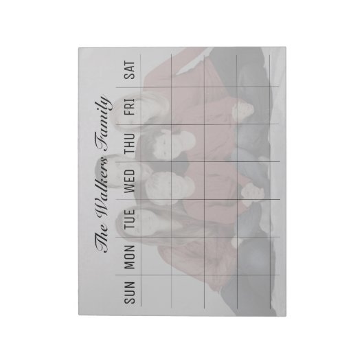 ファミリ写真プランナー/整理プログラム編集可能 ノートパッド (回転)