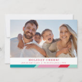 ファミリ写真モダン幾何ミニマルフレーム シーズンカード (正面)