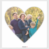 ファミリ写真、ハート図形のアップロード シール (シート)
