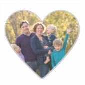 ファミリ写真、ハート図形のアップロード シール (正面)