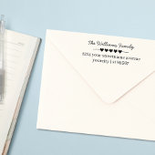 ファミリ名およびシンプルハート差出人住所 セルフインキングスタンプ