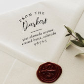 ファミリ名からタイポグラフィクラシック差出人住所 セルフインキングスタンプ