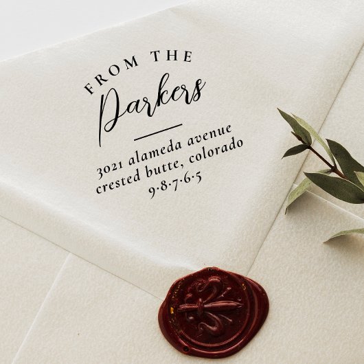 ファミリ名からタイポグラフィクラシック差出人住所 セルフインキングスタンプ