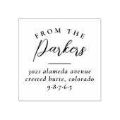 [ファミリ名から]のエレガントシンプル差出人住所 ラバースタンプ (インプリント)