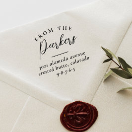 [ファミリ名から]のエレガントシンプル差出人住所 ラバースタンプ