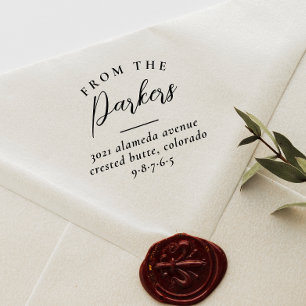 [ファミリ名から]のエレガントシンプル差出人住所 ラバースタンプ