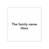 ファミリ名ここにメッセージのシンプルミニマル文字 ラバースタンプ (インプリント)