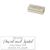 ファミリ名とカップル名の差出人住所 ラバースタンプ (押印)