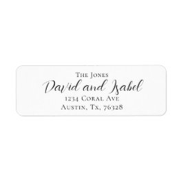 ファミリ名とカップル名の差出人住所 ラベル