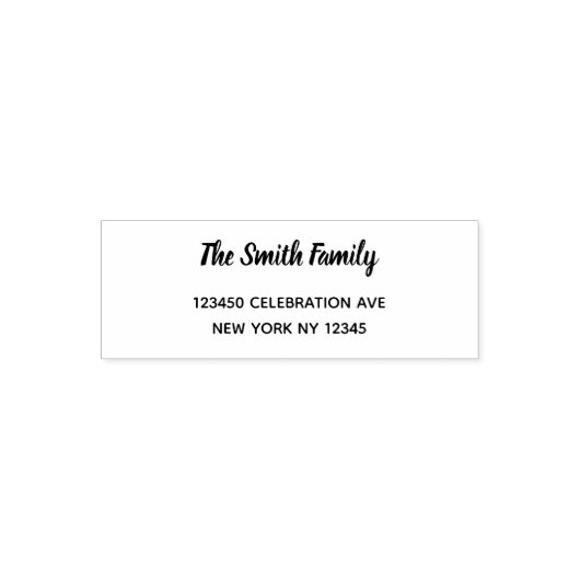 ファミリ名と差出人住所の自動手書きスタンプ セルフインキングスタンプ (デザイン)