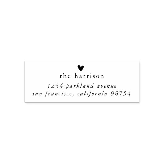 ファミリ名と差出人住所の自己手書きスタンプ セルフインキングスタンプ (デザイン)