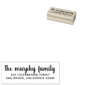 ファミリ名と情報連絡の差出人住所 ラバースタンプ (押印)