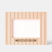 ファミリ名と日付を持つヘリンボーンパターン レーザー彫刻フレーム (正面)