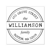 ファミリ名のアドレス セルフインキングスタンプ (デザイン)