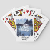 ファミリ名の付いた山のシーン トランプ (裏面)