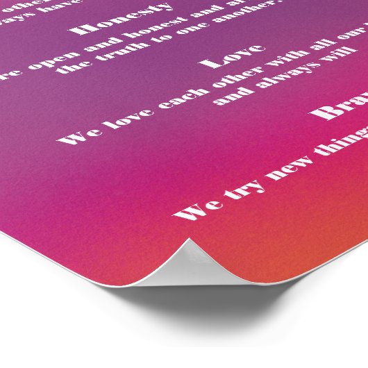 ファミリ名の値ポスターのカスタマイズと編集可能 ポスター (角)