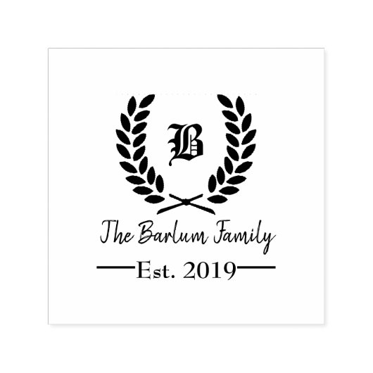 ファミリ名の壁デカール セルフインキングスタンプ (デザイン)