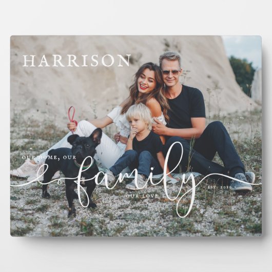 ファミリ名の確定日 |写真とタイポグラフィ フォトプラーク (正面)