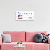 ファミリ名の緯度と経度 キャンバスプリント (インサイチュ (リビング))