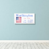 ファミリ名の緯度と経度 キャンバスプリント (インサイチュ (ウッドフロア))