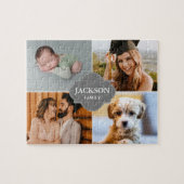 ファミリ名の複数の写真のカスタム ジグソーパズル (横)