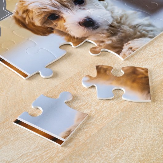 ファミリ名の複数の写真のカスタム ジグソーパズル (側面)