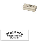 ファミリ名はっきりした曲線文字差出人住所 ラバースタンプ (押印)