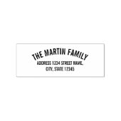 ファミリ名はっきりした曲線文字差出人住所 ラバースタンプ (インプリント)