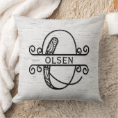 ファミリ名を持つモノグラムレターO クッション (ブランケット)